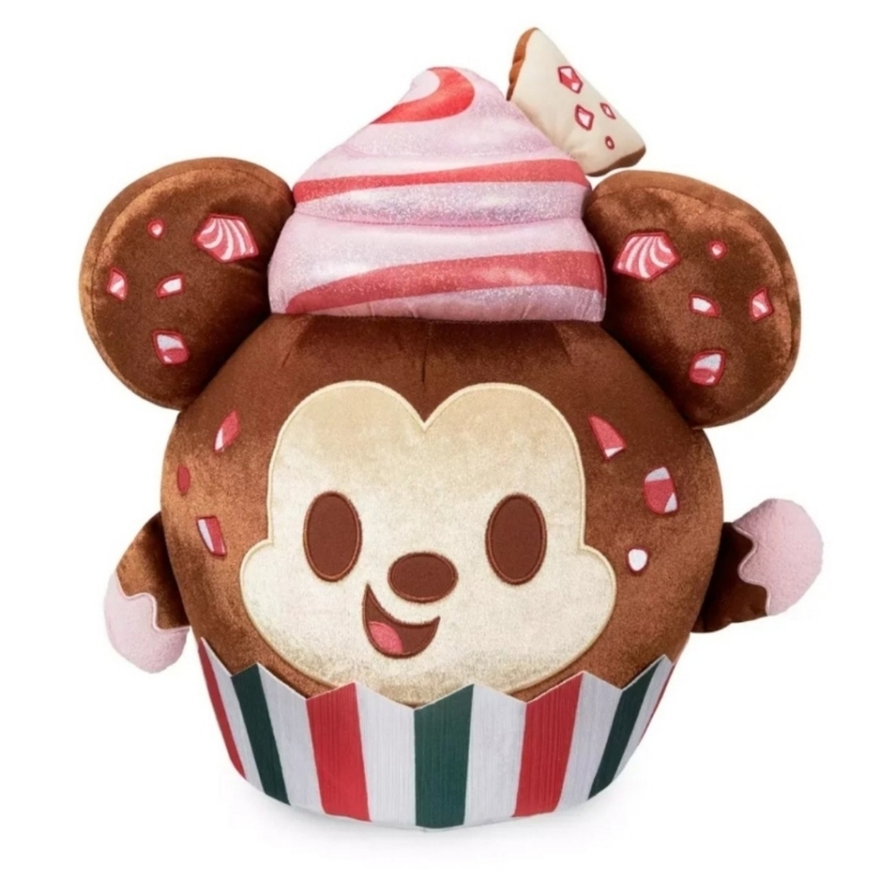 Disney Peppermint Bark Cupcake Mickey Munchlings Plush 14" NWT Holiday